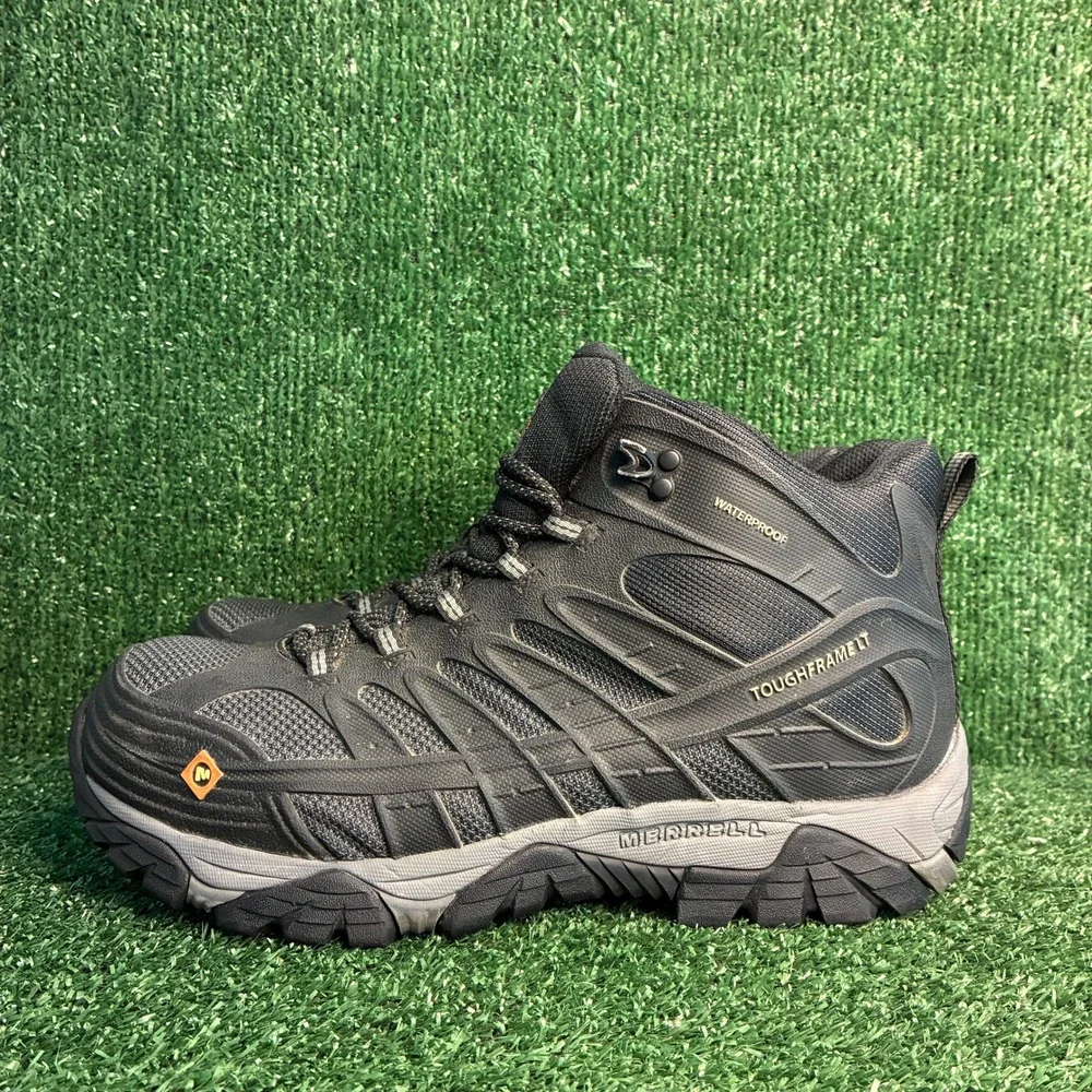 Merrell Moab Velocity Mid Waterproof Carbon Fiber Tactical Boots Black Mens 11 M